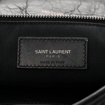 Saint Laurent Crinkled Calfskin Matelasse Monogram Large Niki Chain Satchel Black 6 of 12