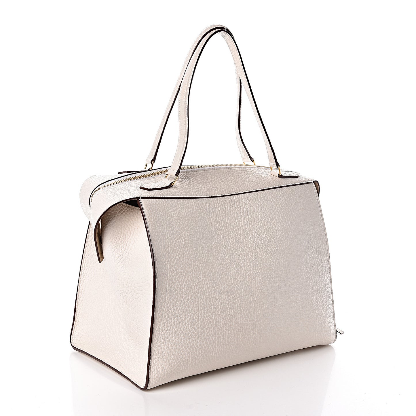 Bullhide Calfskin Medium Ring Bag White