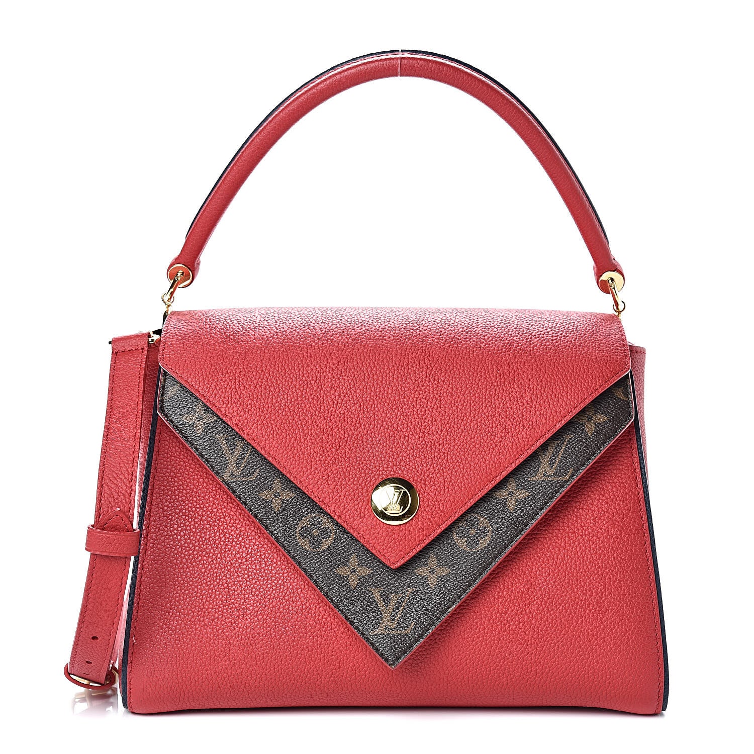 Louis Vuitton Calfskin Monogram Double V Rubis 1 of 9