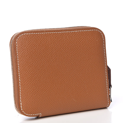 Hermes Epsom Silk'in Compact Wallet Gold Jaune De Naples 3 of 9