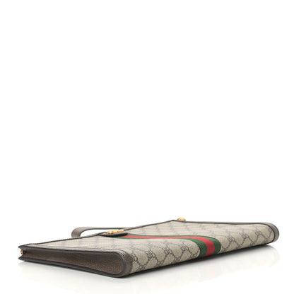 Gucci X BALENCIAGA BB Supreme Monogram Web Ophidia Wristlet Beige New Acero 4 of 7
