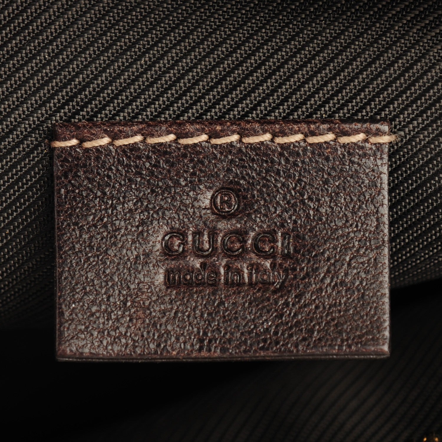 Gucci Crystal Monogram Duchessa Cosmetic Case Dark Brown 6 of 7
