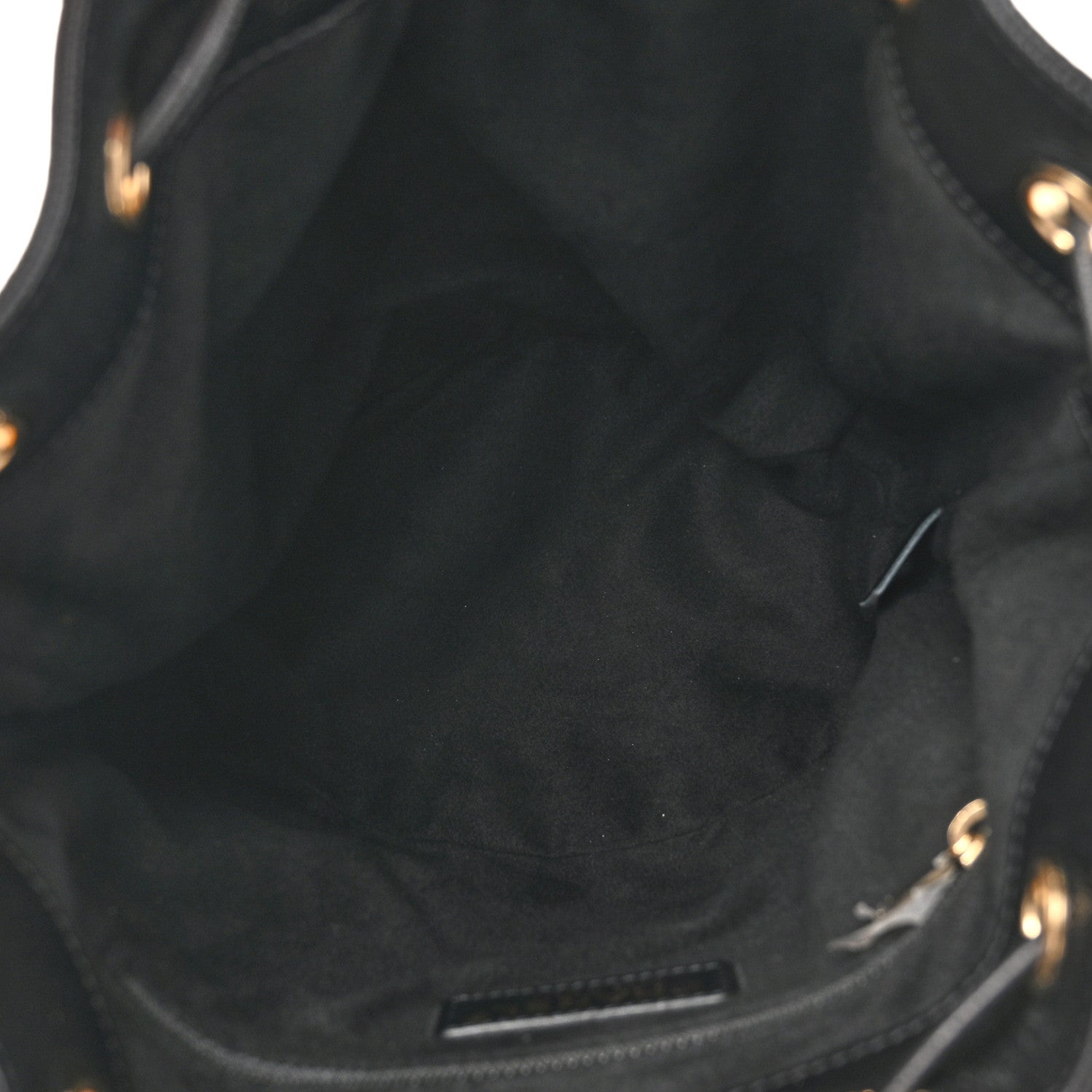 Chanel Caviar Deauville Drawstring Bucket Bag Black 5 of 10