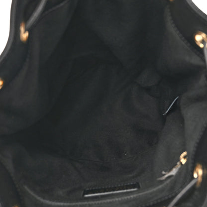 Chanel Caviar Deauville Drawstring Bucket Bag Black 5 of 10