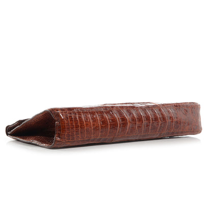 Nancy Gonzalez Crocodile Clutch Cognac 4 of 7