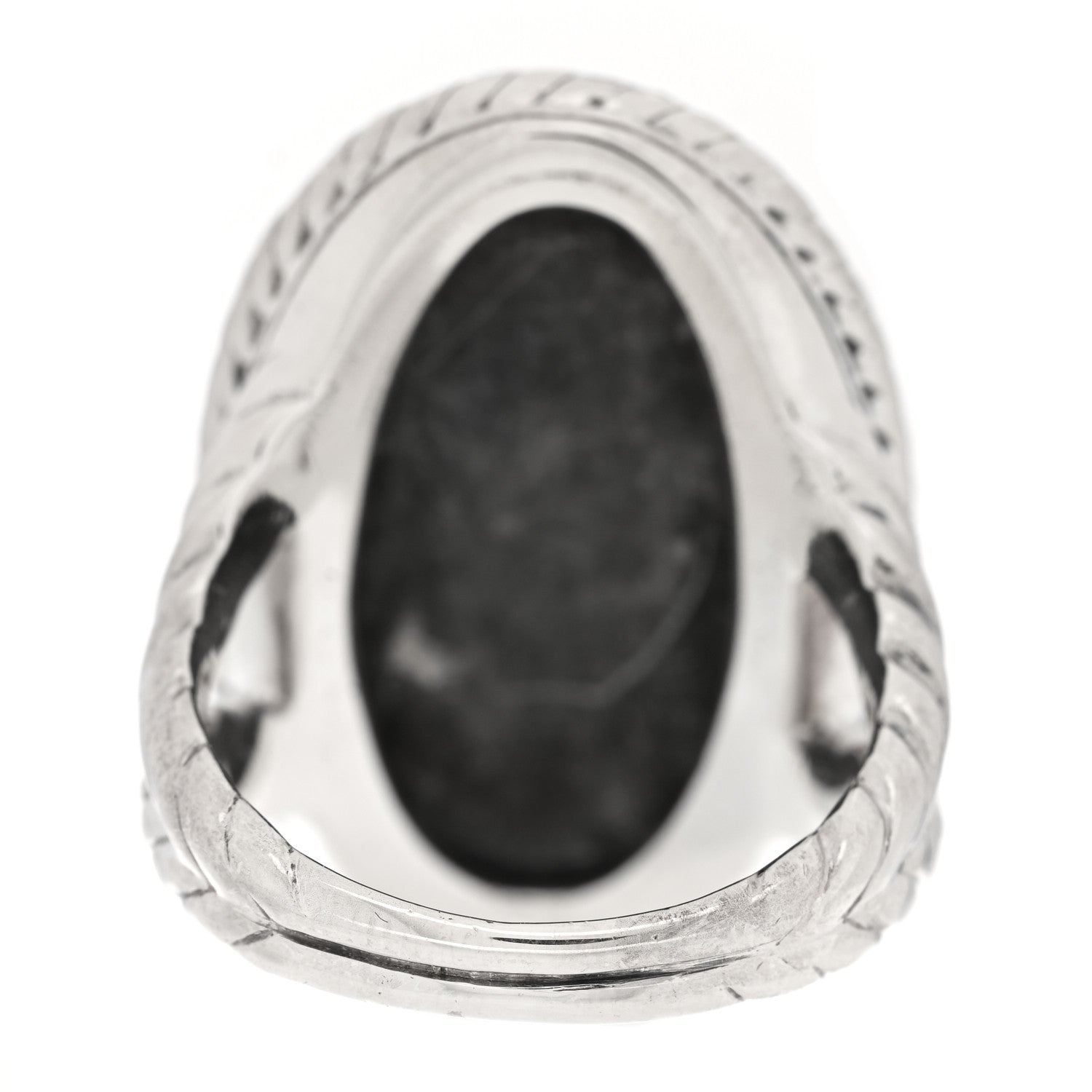 David Yurman Sterling Silver Diamond Cable Coil Ring 60 9.25 3 of 4