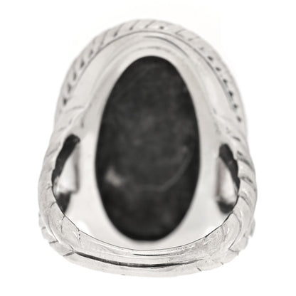 David Yurman Sterling Silver Diamond Cable Coil Ring 60 9.25 3 of 4