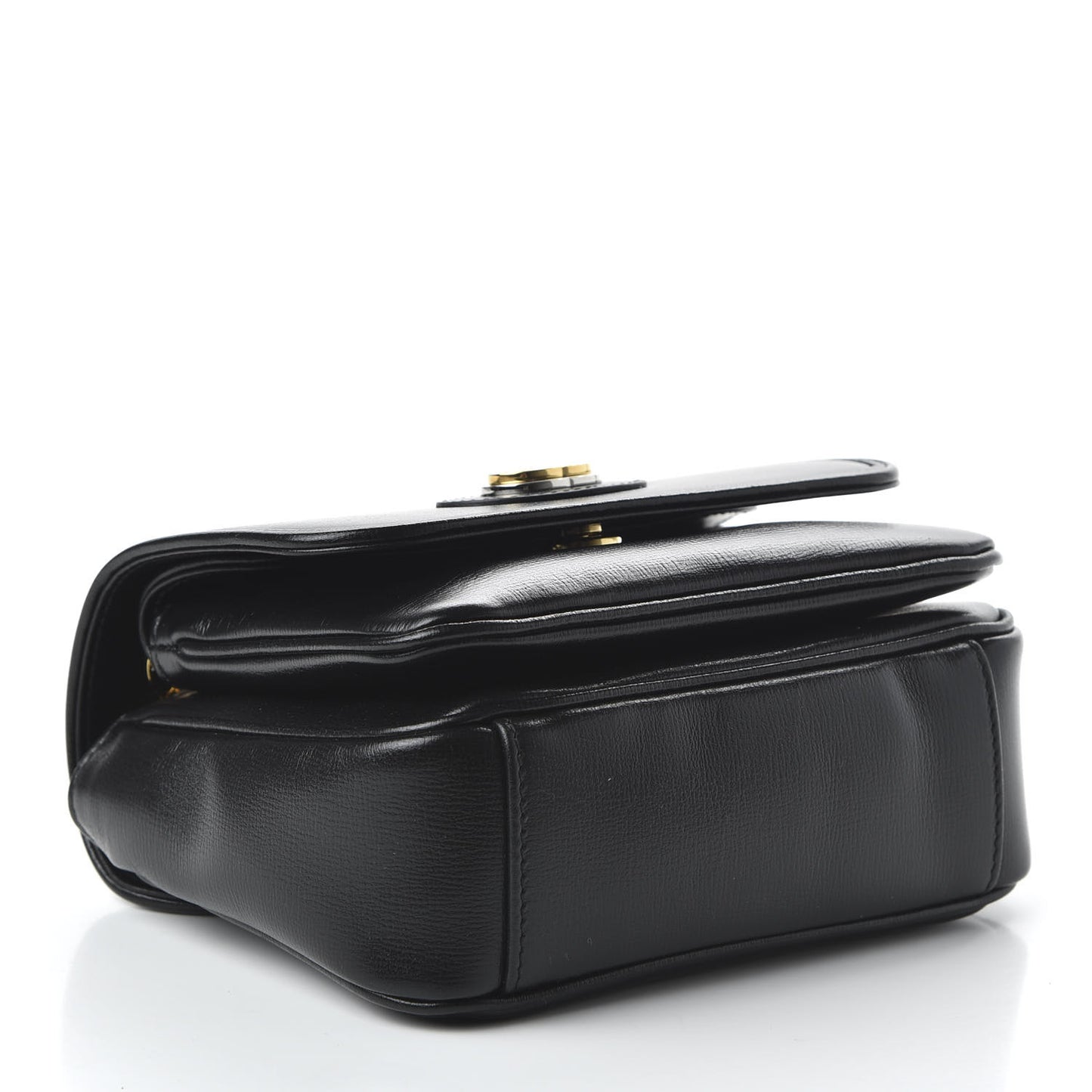 Azalea Calfskin Mini Marina Chain Shoulder Bag Black