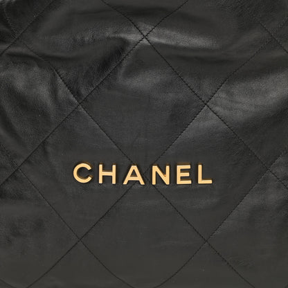 Chanel Shiny Calfskin Quilted Chanel 22 Black 8 of 10
