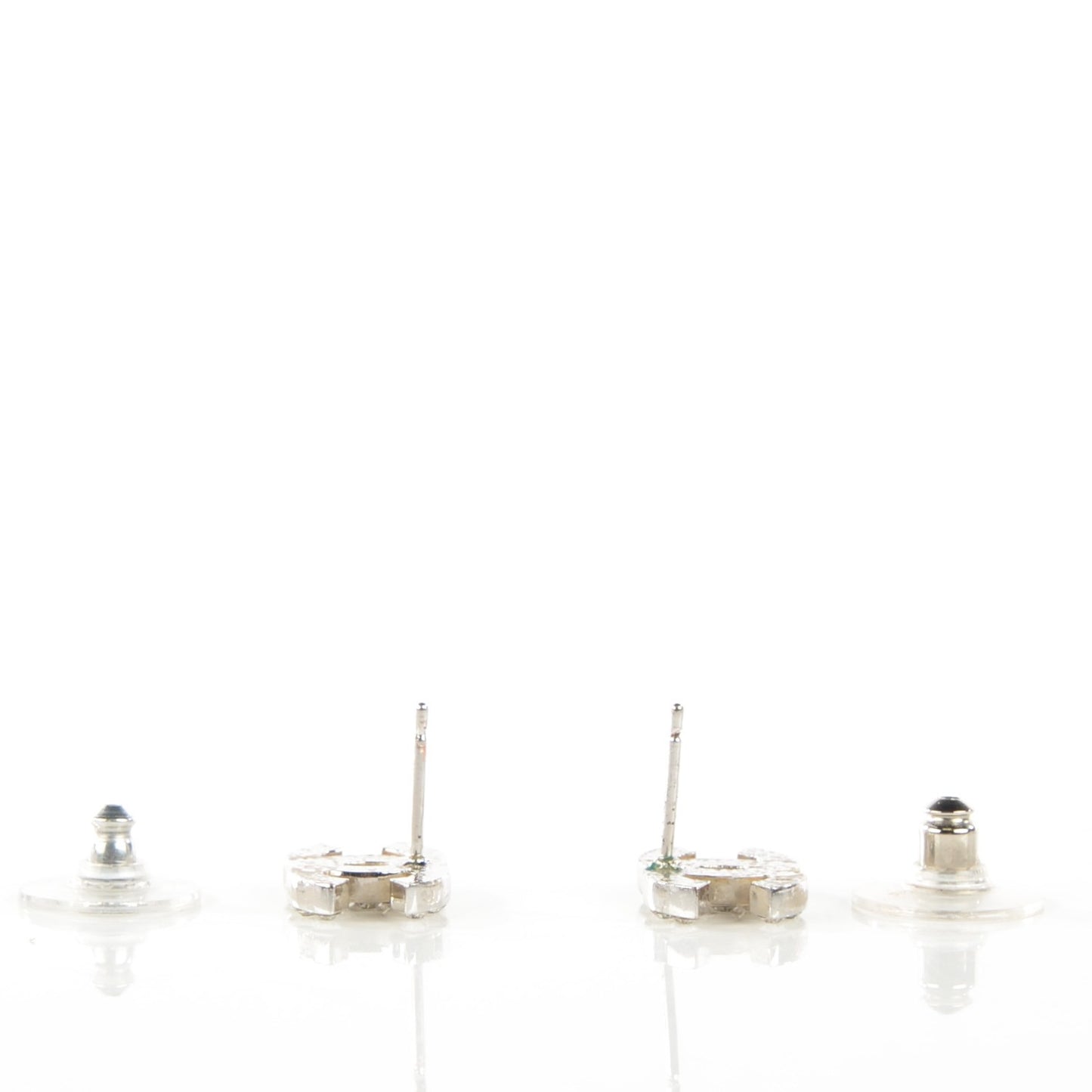 Crystal Timeless CC Earrings Silver