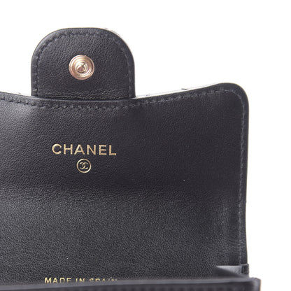 Chanel Patent Quilted Flap Card Holder Wallet Black 8 of 12