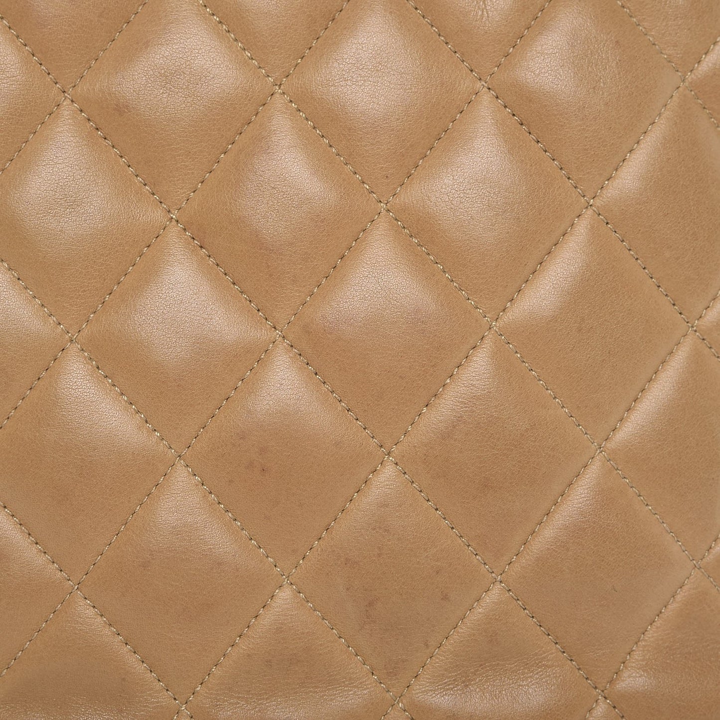 Lambskin Quilted Shoulder Bag Beige