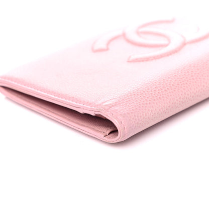 Chanel Caviar Timeless CC Yen Wallet Pink 13 of 17