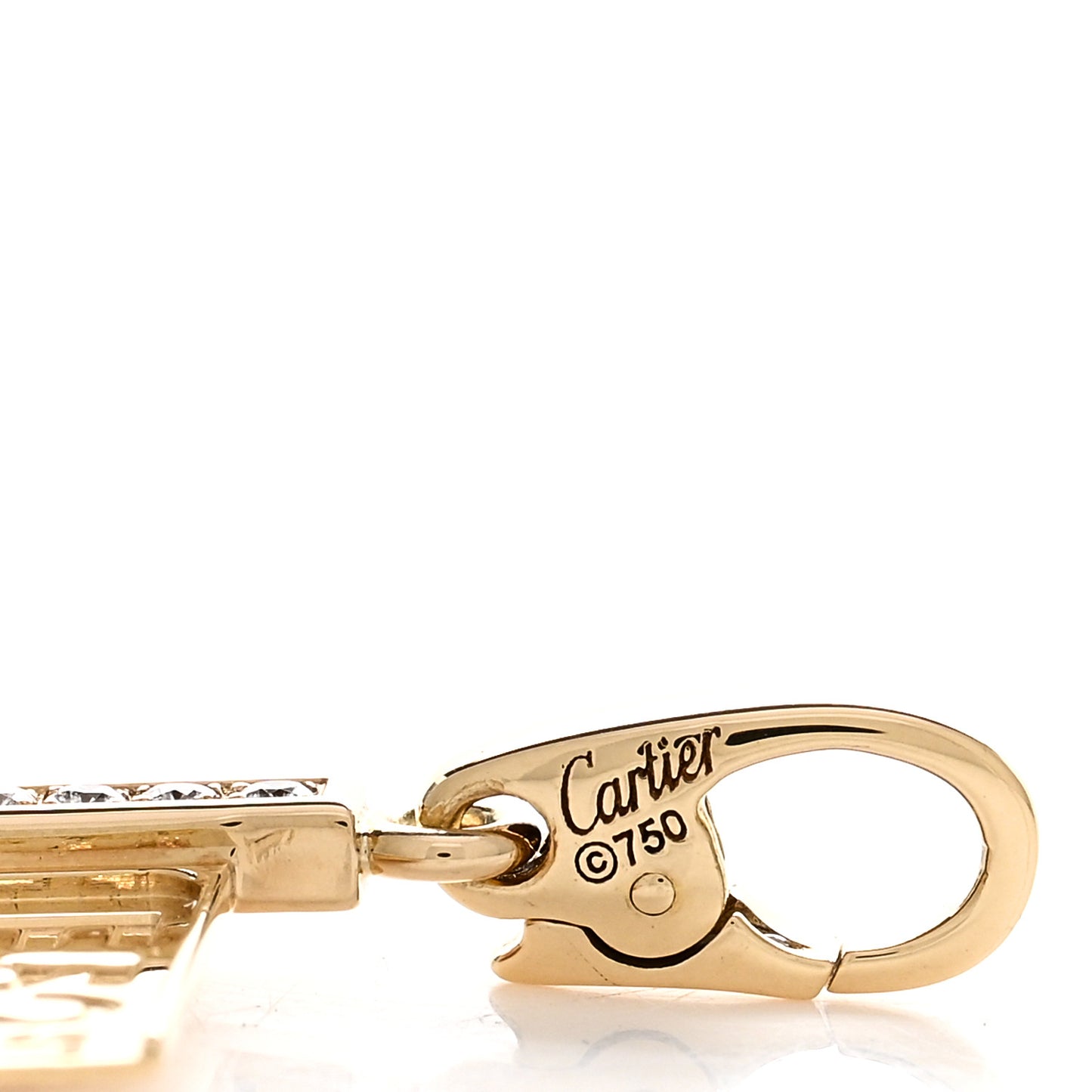 18K Yellow Gold Diamond 52nd Street Sign Charm Pendant