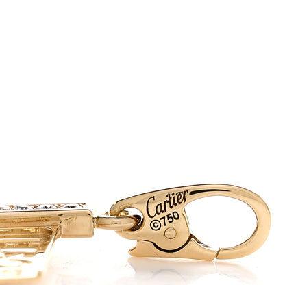 Cartier 18K Yellow Gold Diamond 52nd Street Sign Charm Pendant 3 of 3