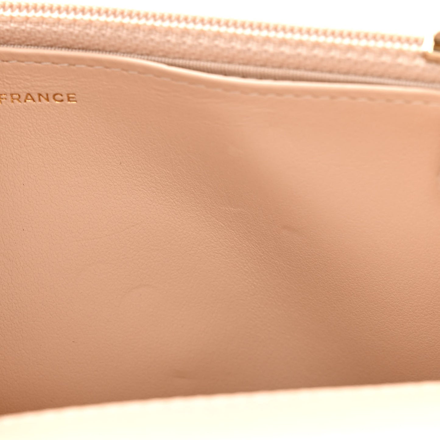 Caviar Quilted Coco Candy Wallet On Chain WOC Beige