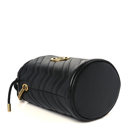 Gucci Calfskin Matelasse Mini GG Marmont 2.0 Bucket Bag Black 4 of 11