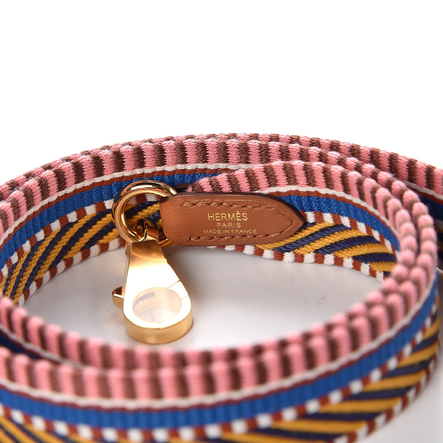 Hermes Toile Swift 25mm Sangle Cavale Shoulder Strap Amber Rose Ete Gold 4 of 6