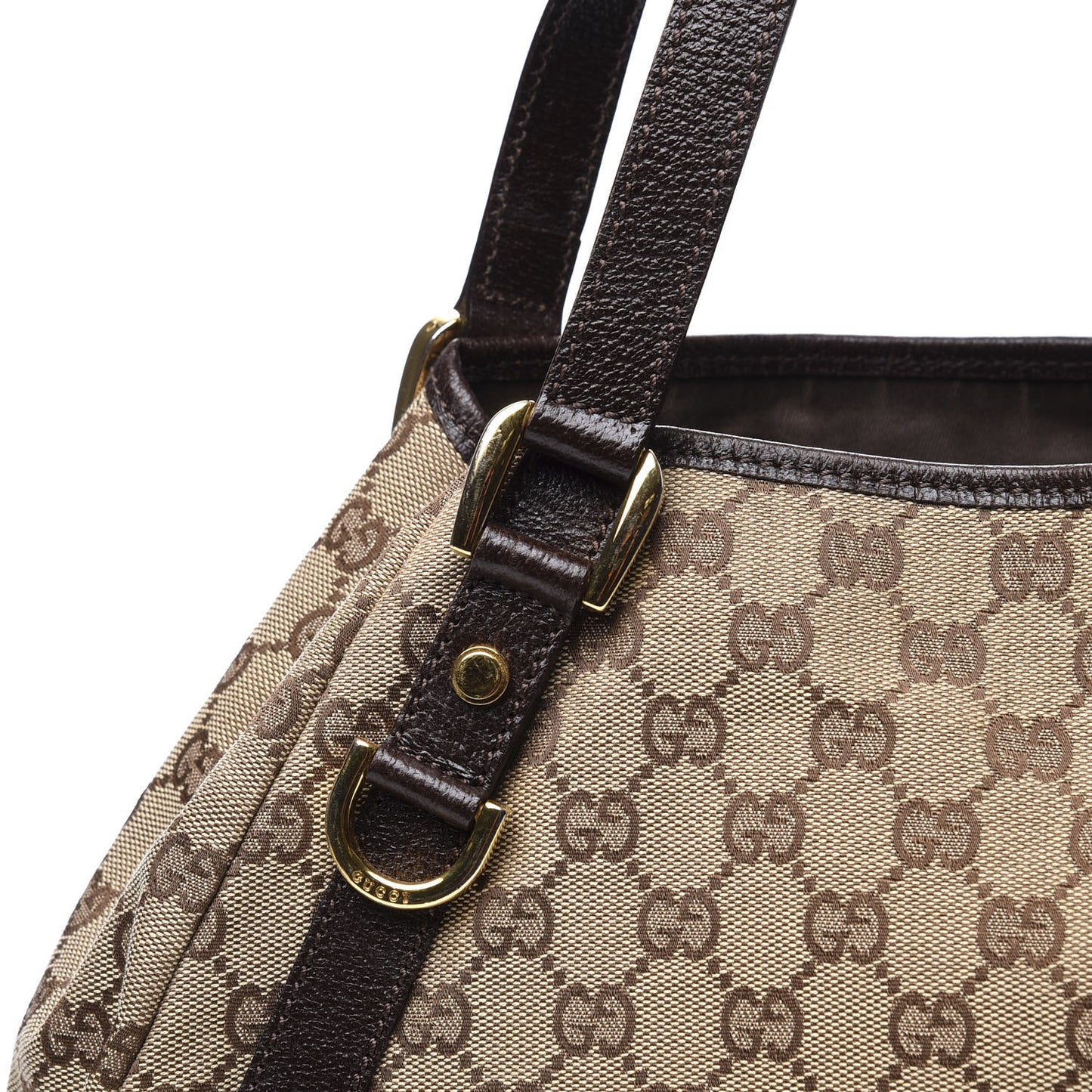Monogram Medium Abbey Shoulder Bag Dark Brown