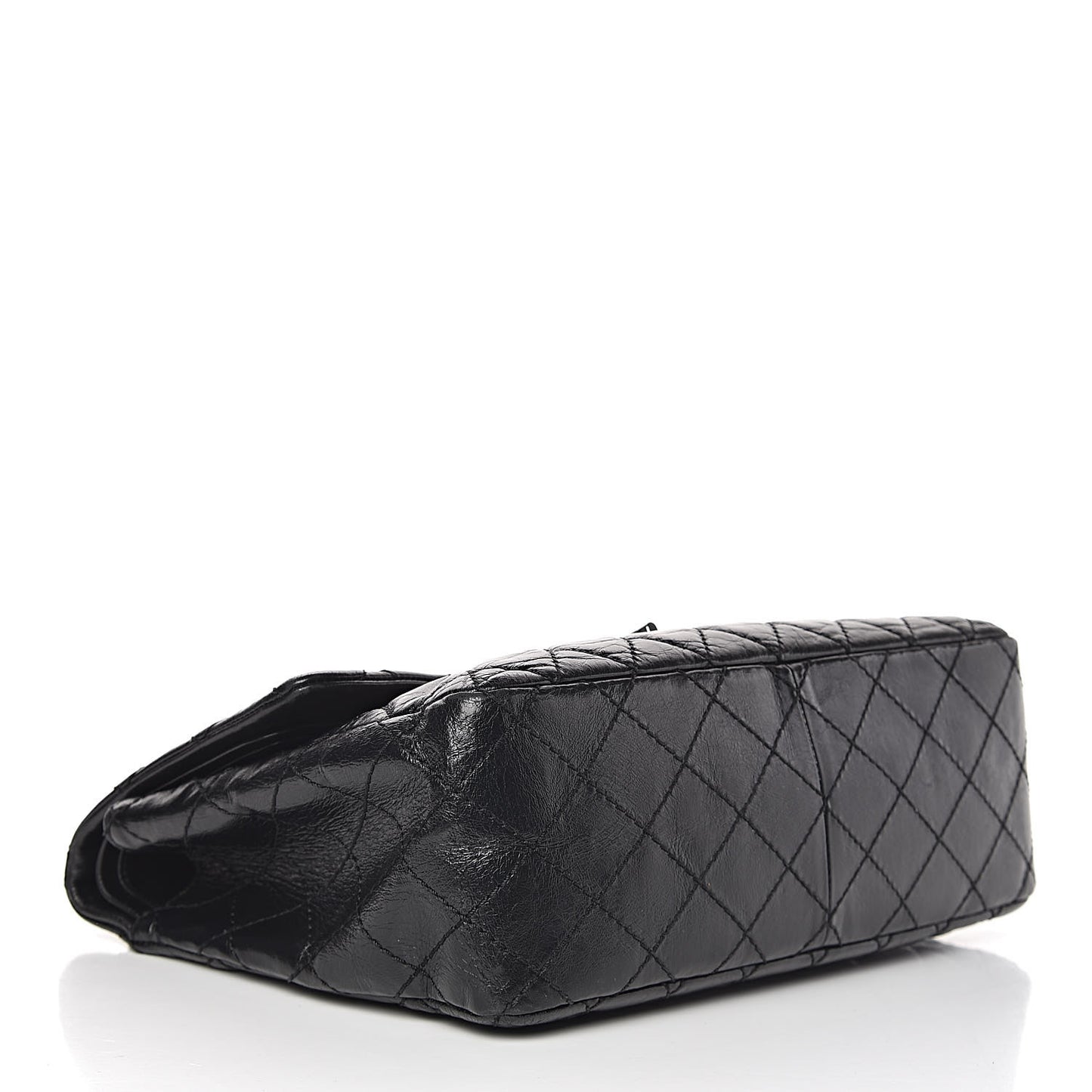 Glazed Calfskin Quilted Surpique 2.55 Reissue Black