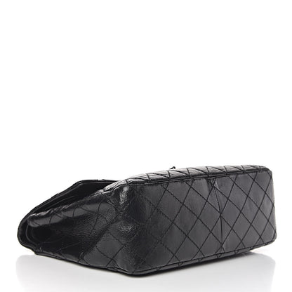 Chanel Glazed Calfskin Quilted Surpique 2.55 Reissue Black 4 of 17