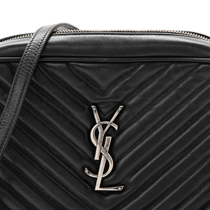 Saint Laurent Calfskin Matelasse Monogram Lou Camera Bag Black 8 of 12