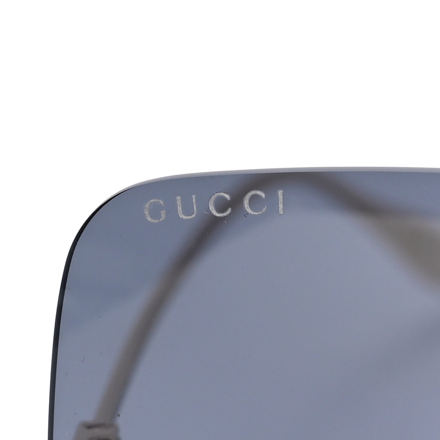 Metal Rimless Square Sunglasses GG1147S Black Gold