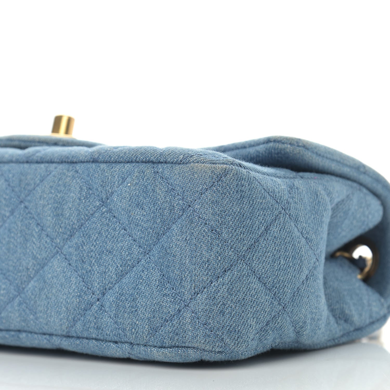 Chanel Denim Quilted Mini Pearl Crush Rectangular Flap Blue 10 of 15