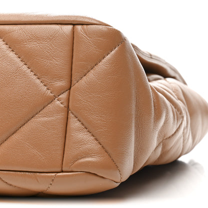 Chanel Lambskin Quilted Large Chanel 19 Flap Brown 10 of 10