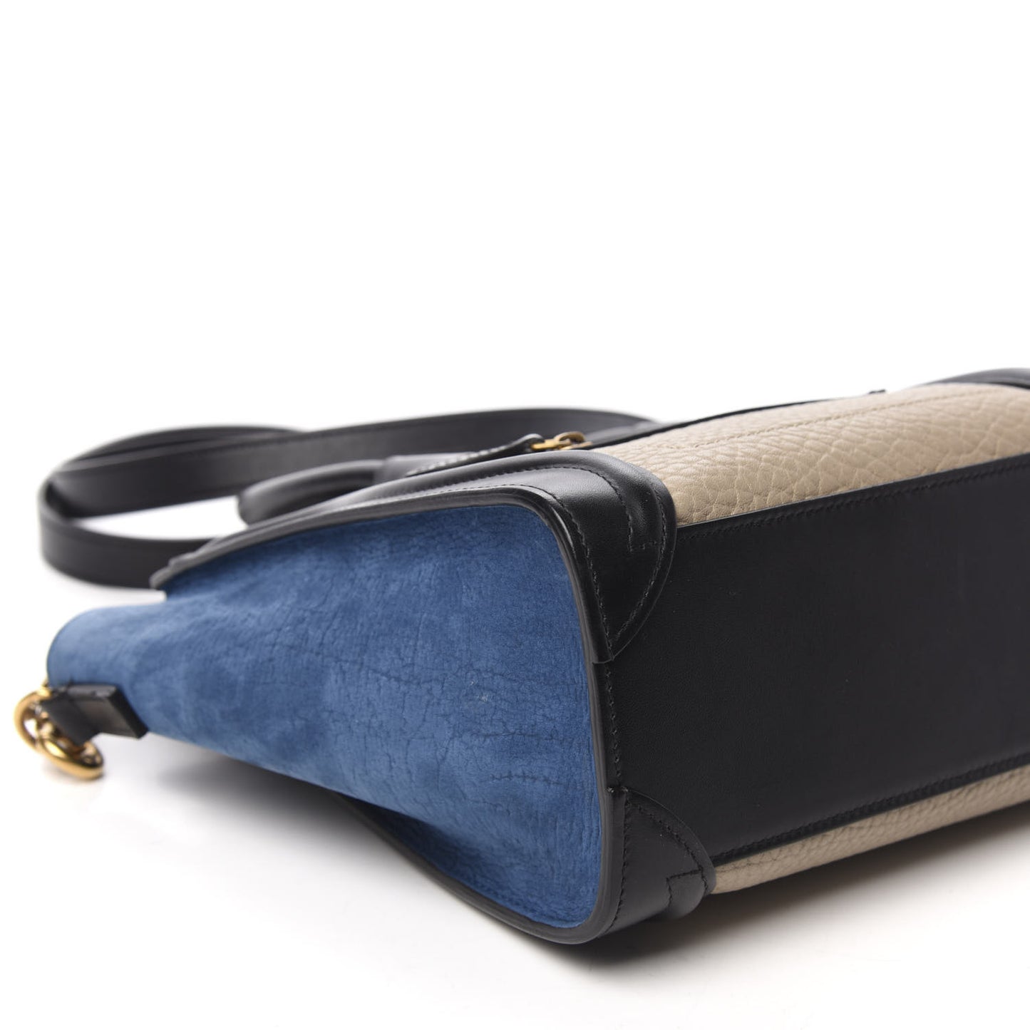 Bullhide Calfskin Nubuck Nano Tri-Color Luggage Light Taupe