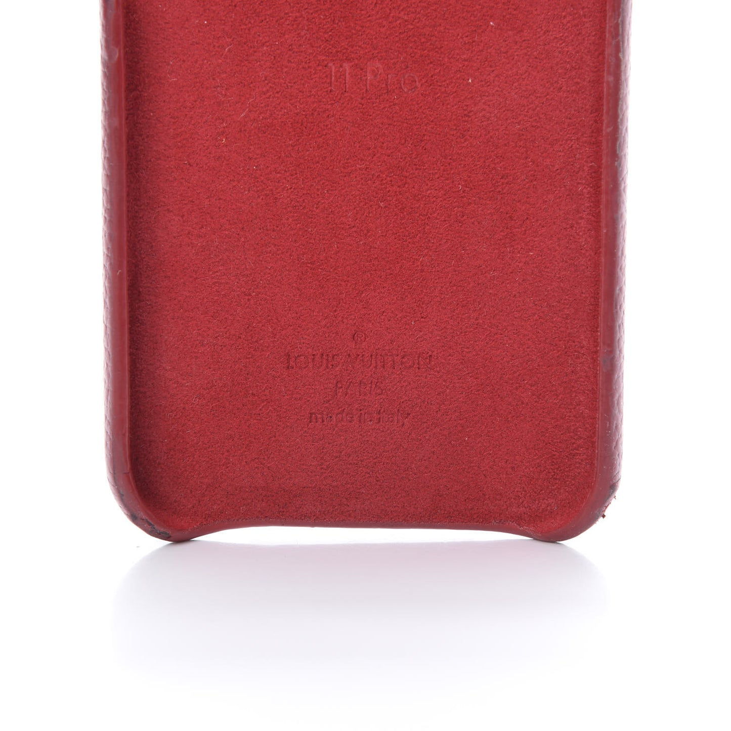 Calfskin Monogram iPhone 11 Pro Bumper Scarlet