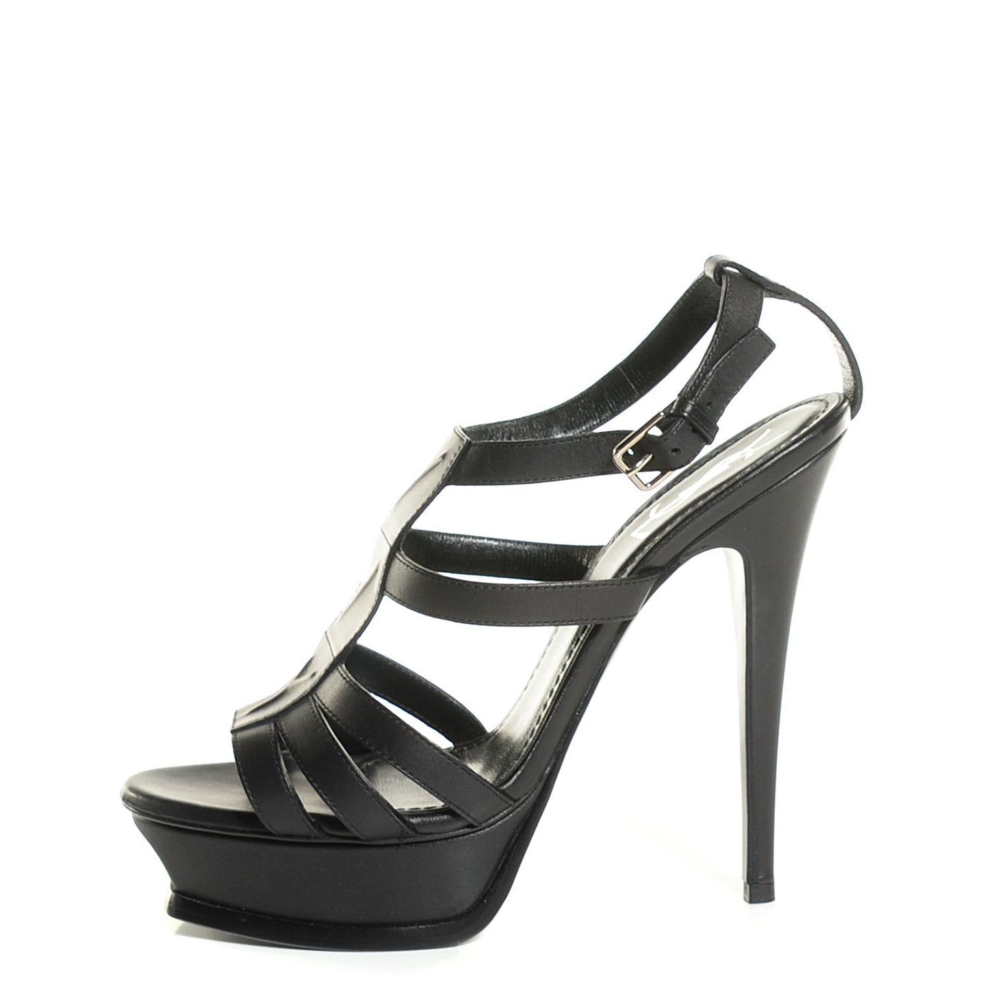 Calfskin New Riveg 105 Platform Sandals 38.5 Black