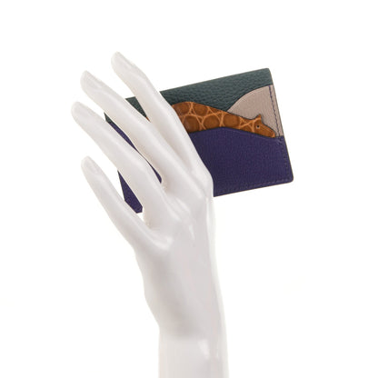 Hermes Mysore Togo Crocodile Petit H Card Case 2 of 6