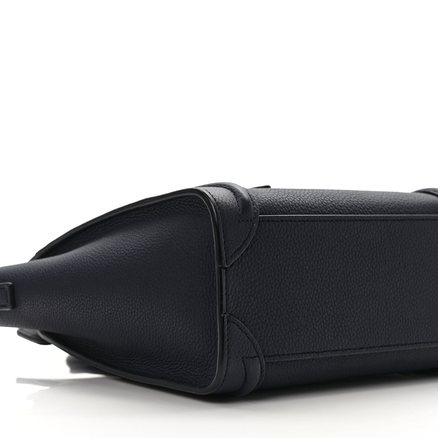 Celine Drummed Calfskin Nano Luggage Navy Blue 8 of 9