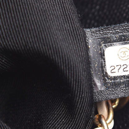 Chanel Lambskin Caviar Lovely Chains Drawstring Bag Beige Black 7 of 9
