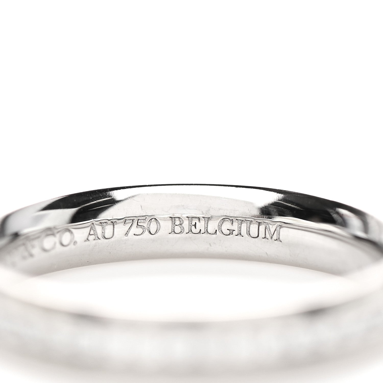 Tiffany 18K White Gold Diamond Metro Wedding Band Ring 47 4 5 of 5