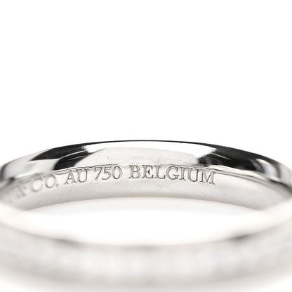 Tiffany 18K White Gold Diamond Metro Wedding Band Ring 47 4 5 of 5