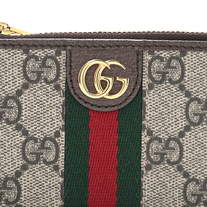 Gucci GG Supreme Monogram Web Ophidia Zip Card Case Brown 8 of 9