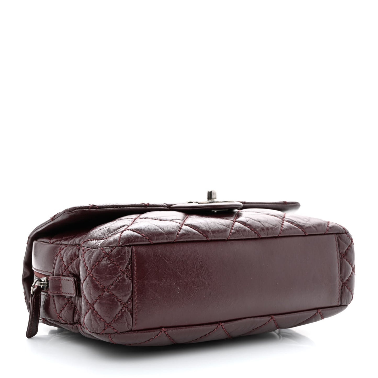 Aged Calfskin Medium New Portobello Flap Burgundy