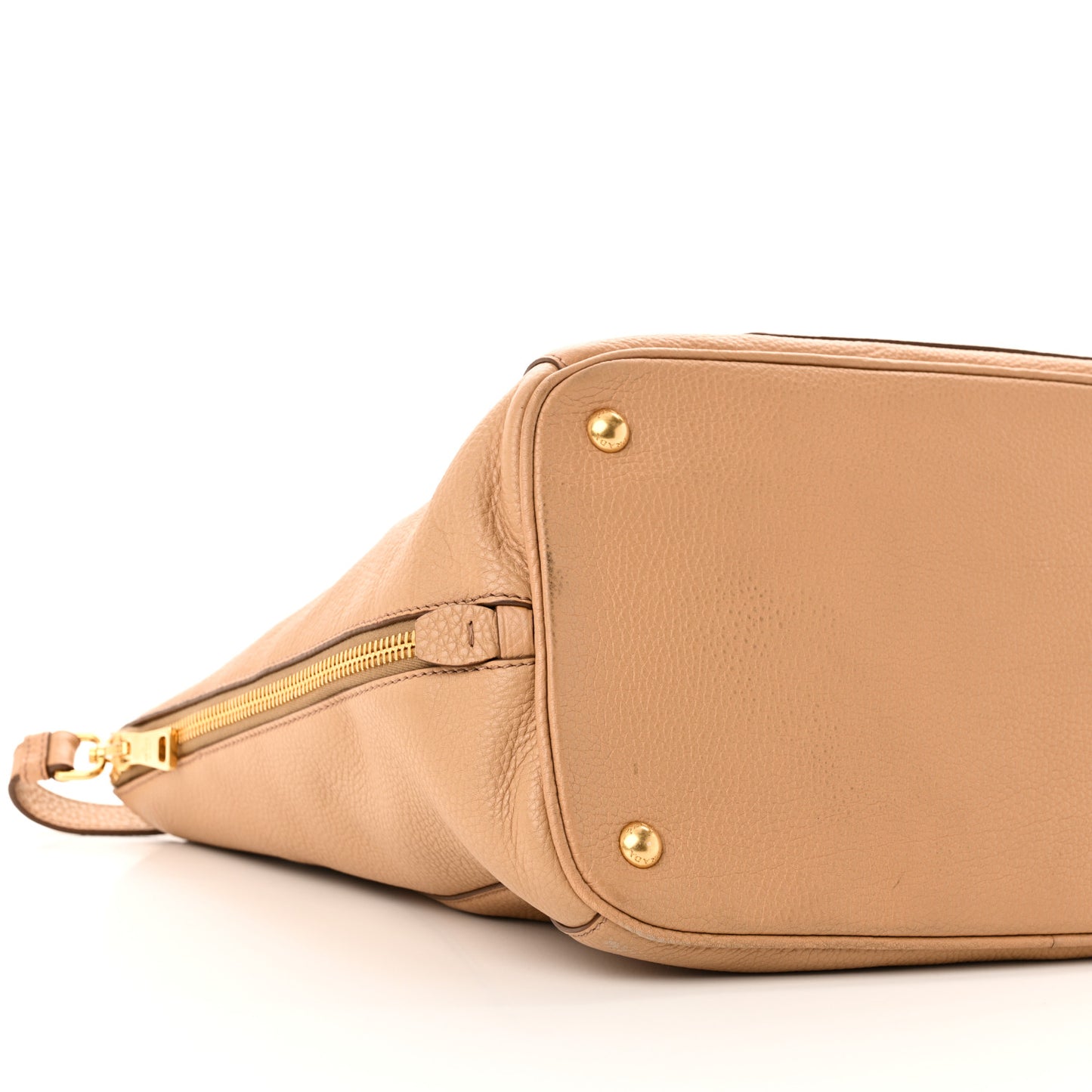 Vitello Daino Front Pocket Shopping Tote Noisette