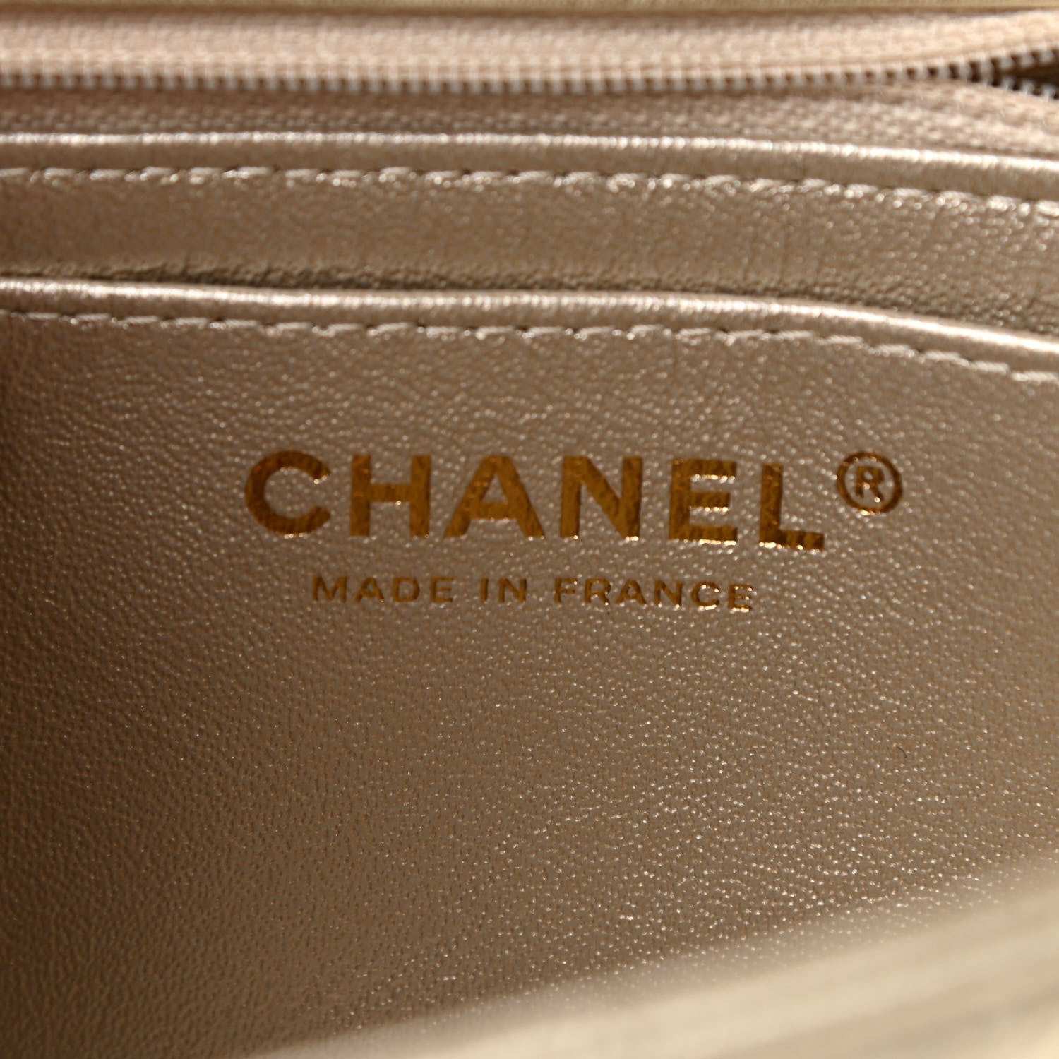 Chanel Metallic Lambskin Quilted Mini Rectangular Flap Gold 5 of 10