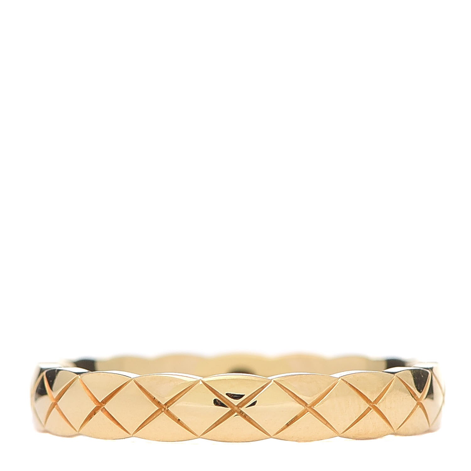 Chanel 18K Yellow Gold Mini Coco Crush Ring 53 6.25 3 of 5