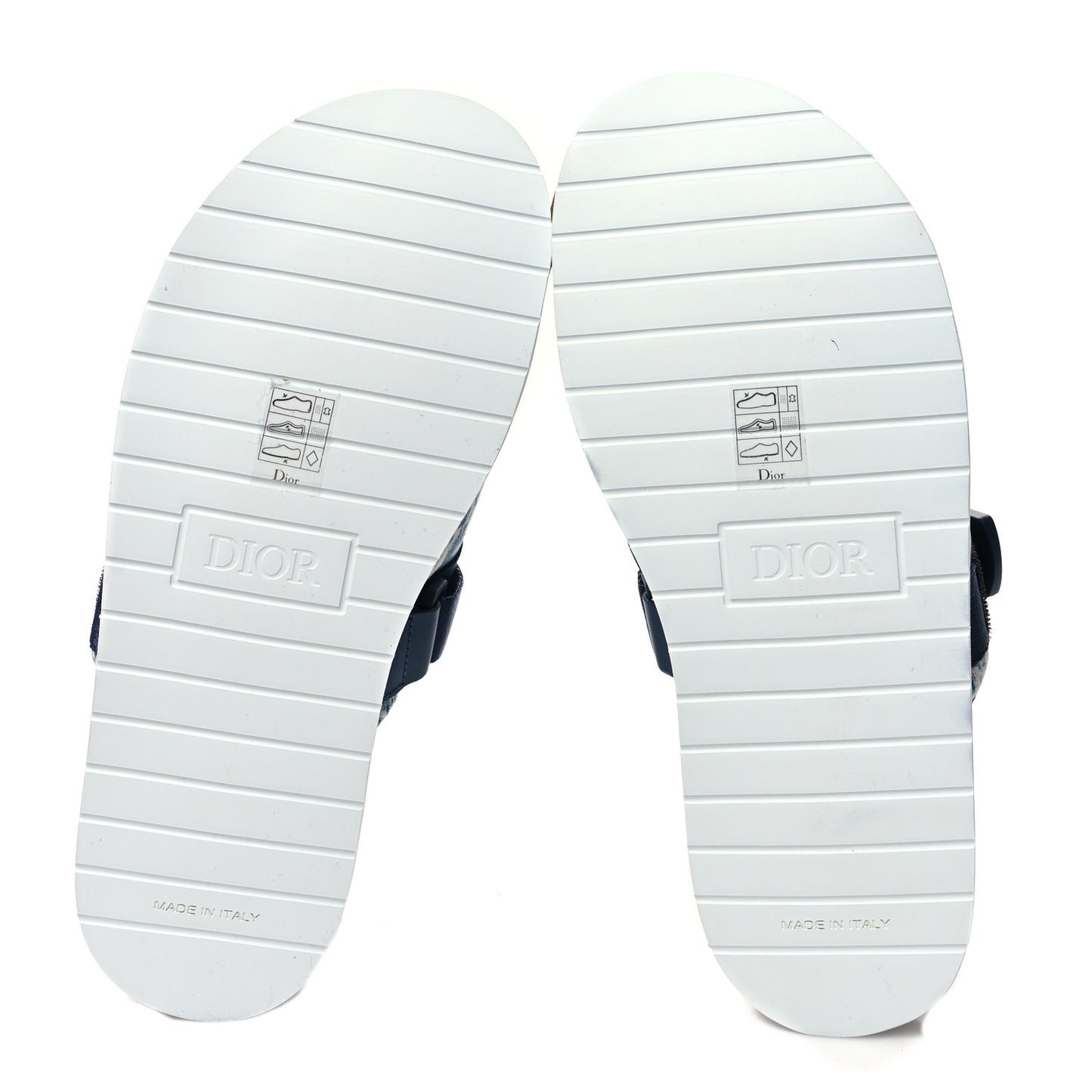 Oblique Jacquard Mens Alpha Sandals 41 Blue Denim