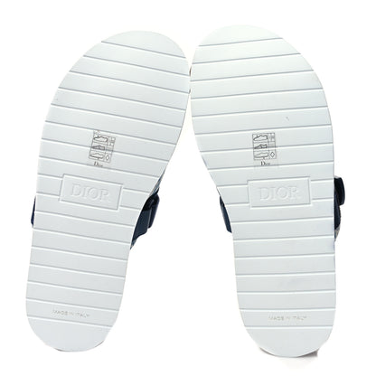 Christian Dior Oblique Jacquard Mens Alpha Sandals 41 Blue Denim 5 of 9