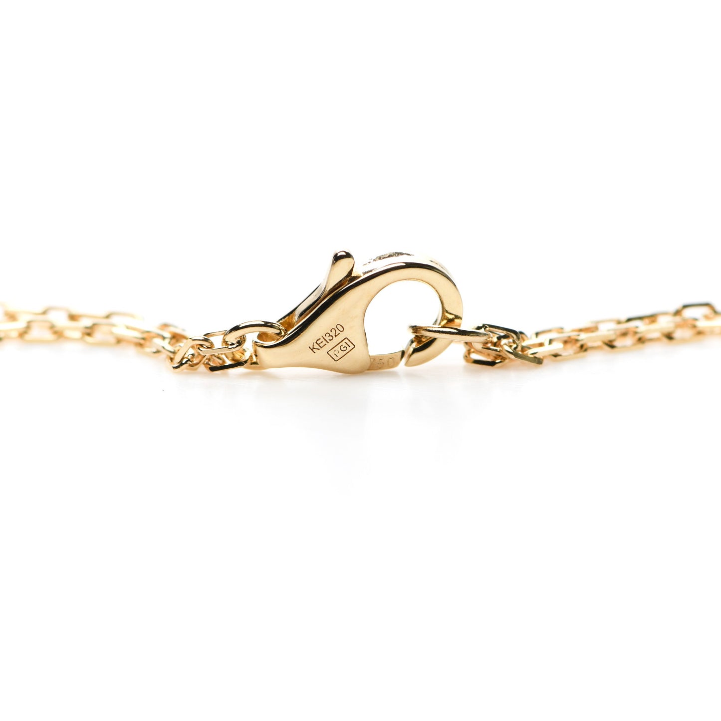 18K Yellow Gold 2 Diamond LOVE Necklace