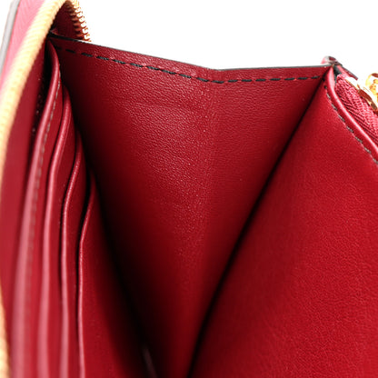 Burberry Grainy Calfskin House Check Elmore Zip Around Wallet Russet Red 8 of 9