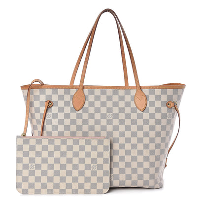 Louis Vuitton Damier Azur Neo Neverfull MM Rose Ballerine 1 of 10