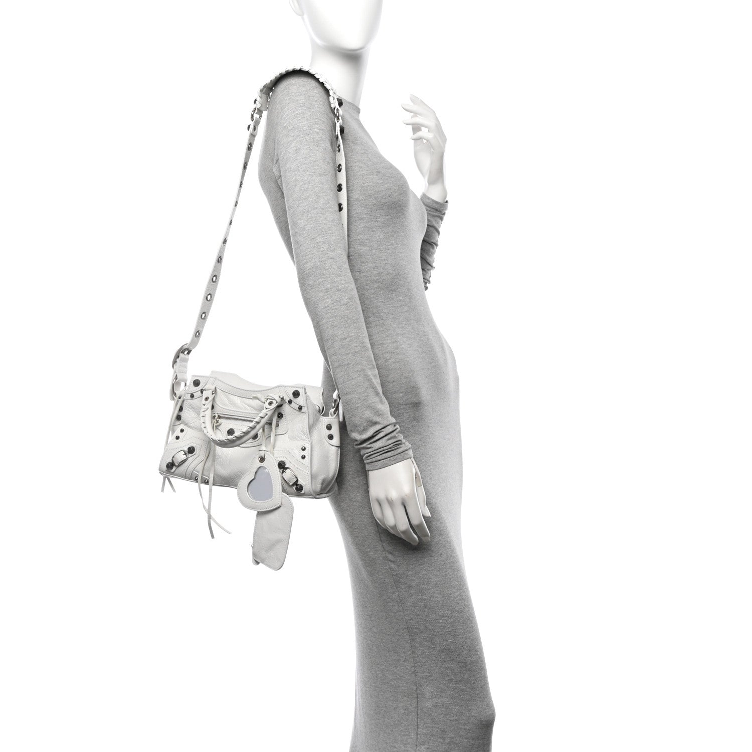 Balenciaga Agneau Arena Neo Cagole Handbag XS Optic White 2 of 13