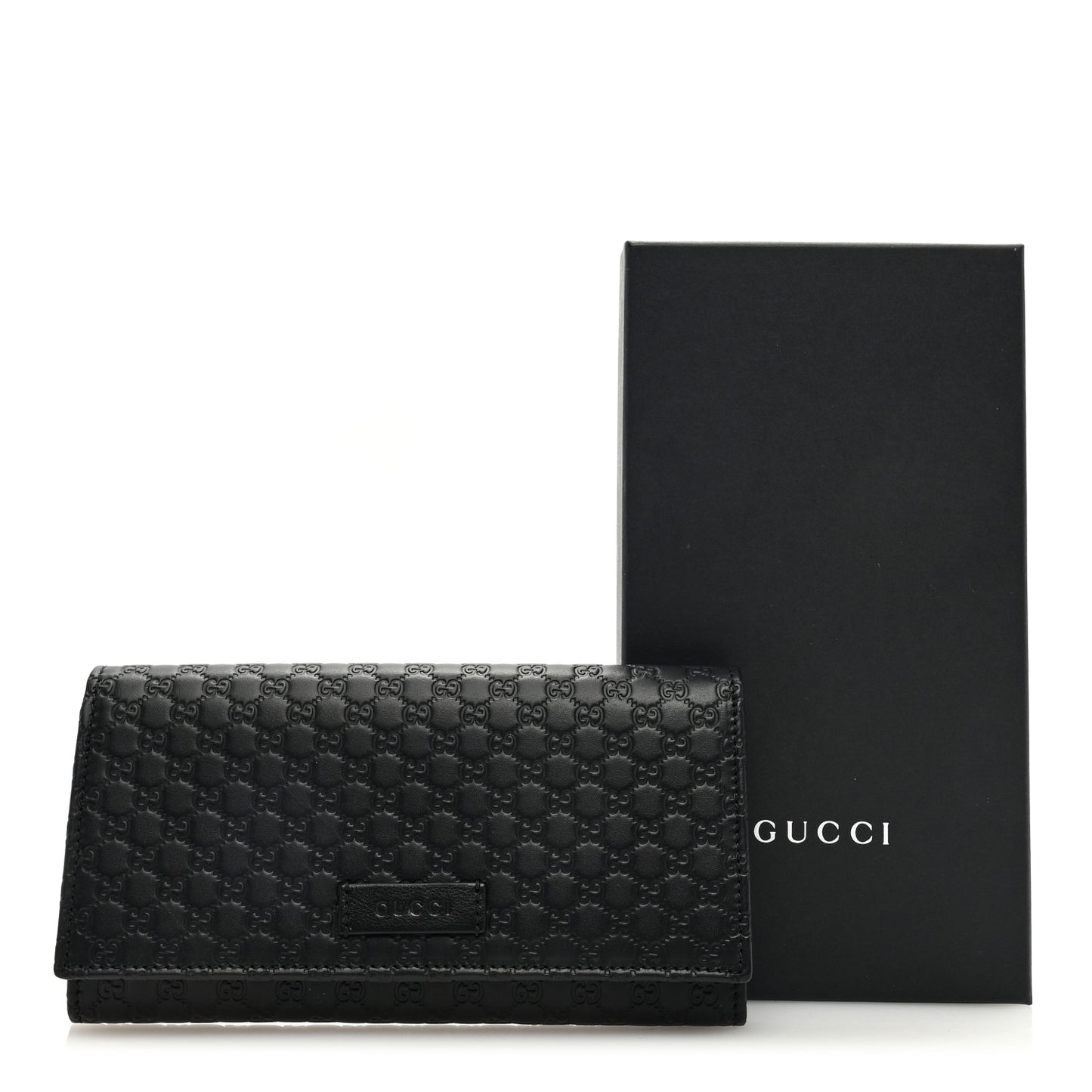 Soft Microguccissima Continental Wallet Black