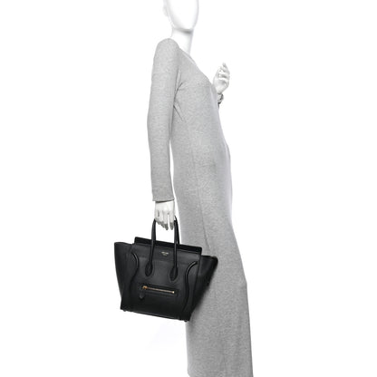 Celine Smooth Calfskin Micro Luggage Black 2 of 12